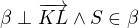 $\beta \perp \overrightarrow{KL} \wedge S\in \beta$