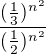 $\frac{(\frac{1}{3})^{n^2}}{(\frac{1}{2})^{n^2}}$