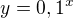 $y=0,1^{x}$