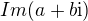 $Im(a + b \mathrm{i})$