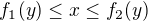 kopírovat do textarea $f_{1}(y)\le x\le f_{2}(y)$