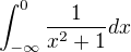 $\int_{-\infty }^{0}\frac{1}{x^2+1}dx$