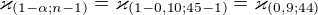 $\varkappa _{(1-\alpha ;n-1)}=\varkappa _{(1-0,10 ;45-1)}=\varkappa _{(0,9 ;44)}$
