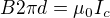 $B2\pi d=\mu _{0}I_{c}$