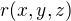 $r(x,y,z)$