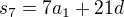 $s_7=7a_1+21d$