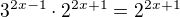 $3^{2x-1}\cdot 2^{2x+1}=2^{2x+1}$