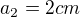 $a_{2} = 2cm$