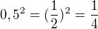kopírovat do textarea $0,5^2=(\frac{1}{2})^2=\frac{1}{4}$