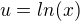 kopírovat do textarea $u = ln(x)$