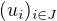 $ (u_i)_{i \in J}$