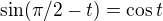 kopírovat do textarea $\sin(\pi/2-t)=\cos t$