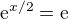 $\mathrm{e}^{x/2}=\mathrm{e}$