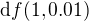 $\text{d}f(1,0.01)$