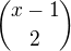 ${x-1 \choose 2}$