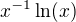$x^{-1}\ln(x)$