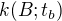 $k(B;t_b)$