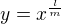 $y=x^{\frac{l}{m}}$