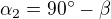 $\alpha_2=90�-\beta$