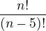 kopírovat do textarea $\frac{n!}{(n-5)!}$