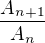 $\frac{A_{n+1}}{A_{n}}$