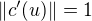 kopírovat do textarea $\left\| c'(u) \right\| = 1$