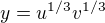 $y=u^{1/3}v^{1/3}$