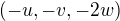 $(-u, -v, -2w)$