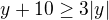 $y+10\geq3|y|$