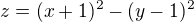 $z=(x+1)^2-(y-1)^2$