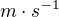 $ m\cdot s^{-1}$