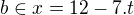 kopírovat do textarea $b\in x=12-7.t$