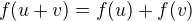 kopírovat do textarea $f(u+v) = f(u)+f(v)$