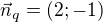 $\vec n_q=(2;-1)$