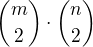 ${m\choose2}\cdot{n\choose2}$