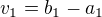kopírovat do textarea $v_{1}=b_{1}-a_{1}$