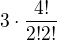 kopírovat do textarea $3\cdot\frac{4!}{2!2!}$
