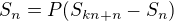 $S_{n} = P(S_{kn+n}-S_{n})$
