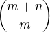${m+n\choose m}$