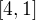 $[4,1]$
