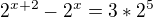 $2^{x + 2 } - 2^{x} = 3 * 2^{5}$