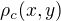 $\rho_c(x,y)$