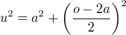 kopírovat do textarea $u^2=a^2+\(\frac{o-2a}{2}\)^2$