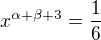 kopírovat do textarea $x^{\alpha+\beta+3}=\frac16$