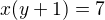 kopírovat do textarea $x(y+1)=7$