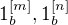 $1^{[m]}_b, 1^{[n]}_b$