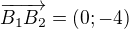 $\overrightarrow{B_1B_2}=(0; -4)$