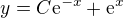 $y=C\mathrm{e}^{-x}+\mathrm{e}^x$