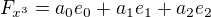 $F_{x^3}=a_0e_0+a_1e_1+a_2e_2$