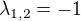 $\lambda_{1,2} = -1$